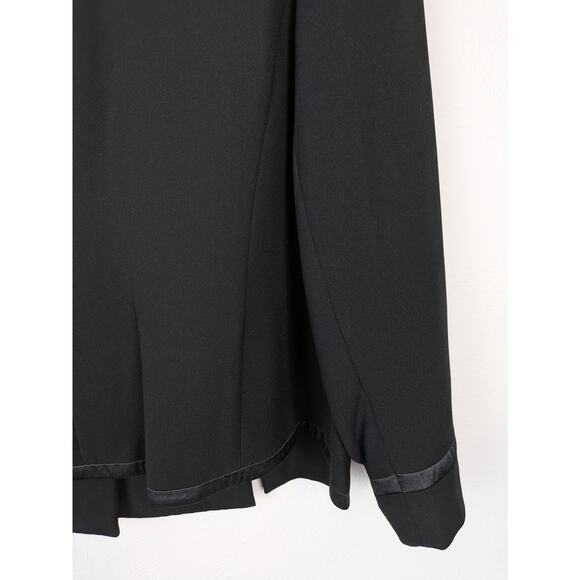 En Avance Jacket Satin Trim Classic Chic Vintage Jackie O Black Size 24W - Picture 6 of 9